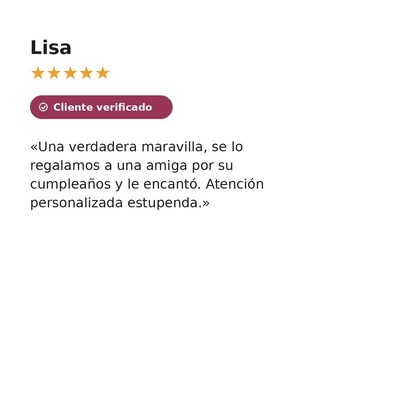 Reseña de cliente verificado - Ramo de peonías y rosas Madrid - Flores como Soles Reseña 5 estrellas de cliente verificado sobre un ramo de peonías y rosas comprado para un cumpleaños en Madrid