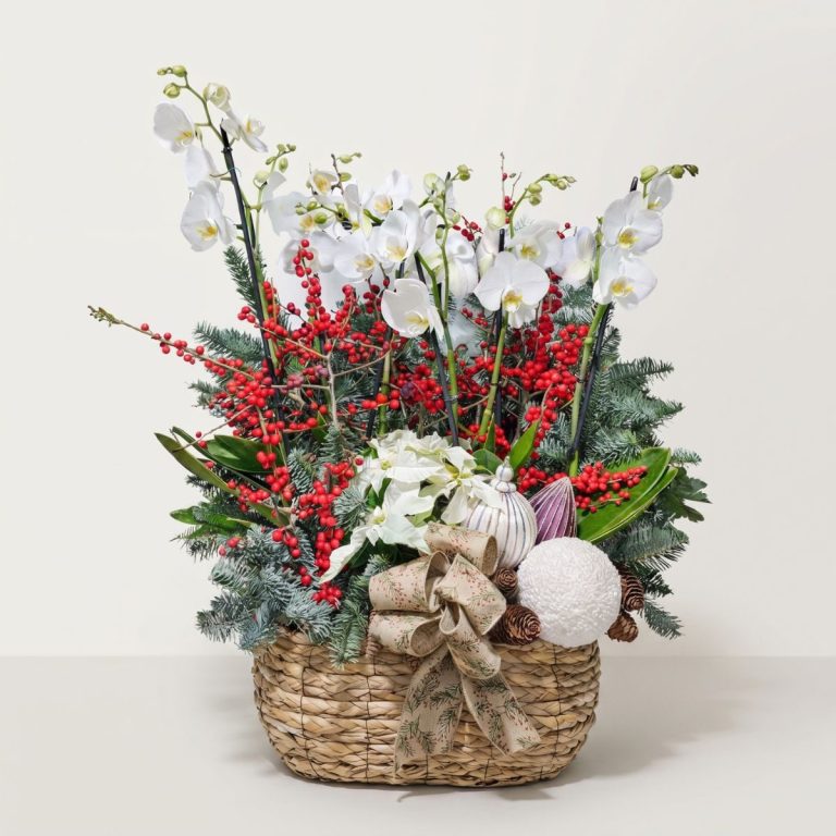 Decoración floral para eventos y celebraciones especiales de empresas en Madrid como en Navidad.