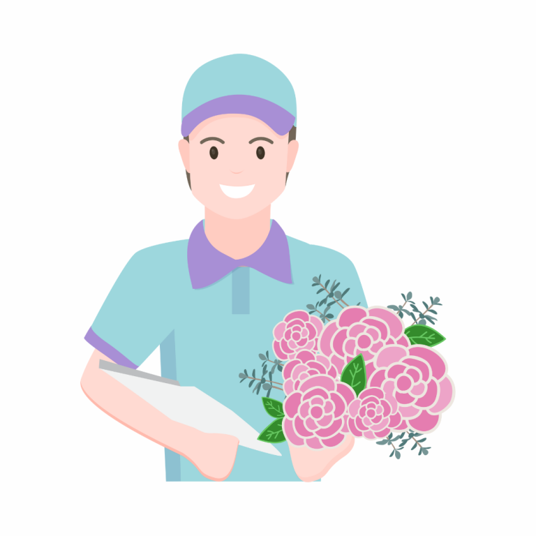 Imagen de repartidor de flores y plantas