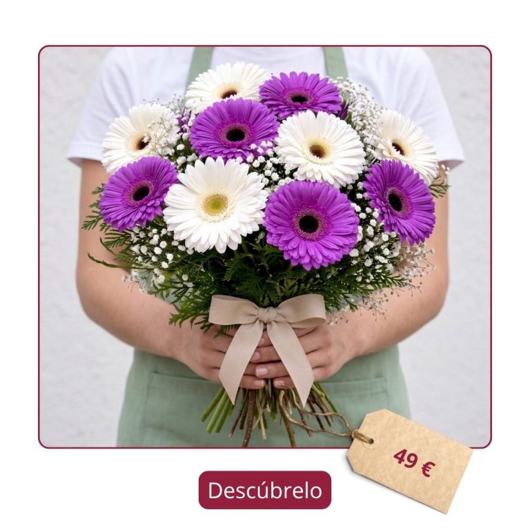 Ramo de flores Pure — Flores como Soles Ramo de gerberas Pure para regalar en un cumpleaños en Madrid
